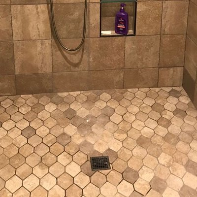 Shower tile from Kluesner Flooring in Manchester, IA