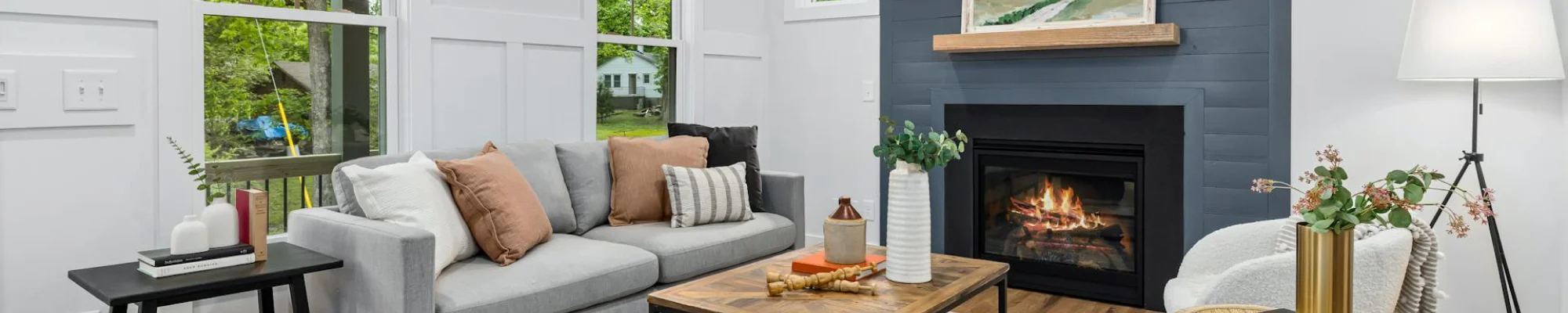 Kluesner Flooring in the Manchester, IA area also offers fireplaces from Legacy Tile
